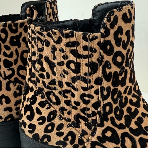 Qupid Leopard Print Ankle Boots • Size 6 • chunky Block Lug Heel • EUC - Picture 15 of 16